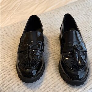 Black Patent Tassel Loafers